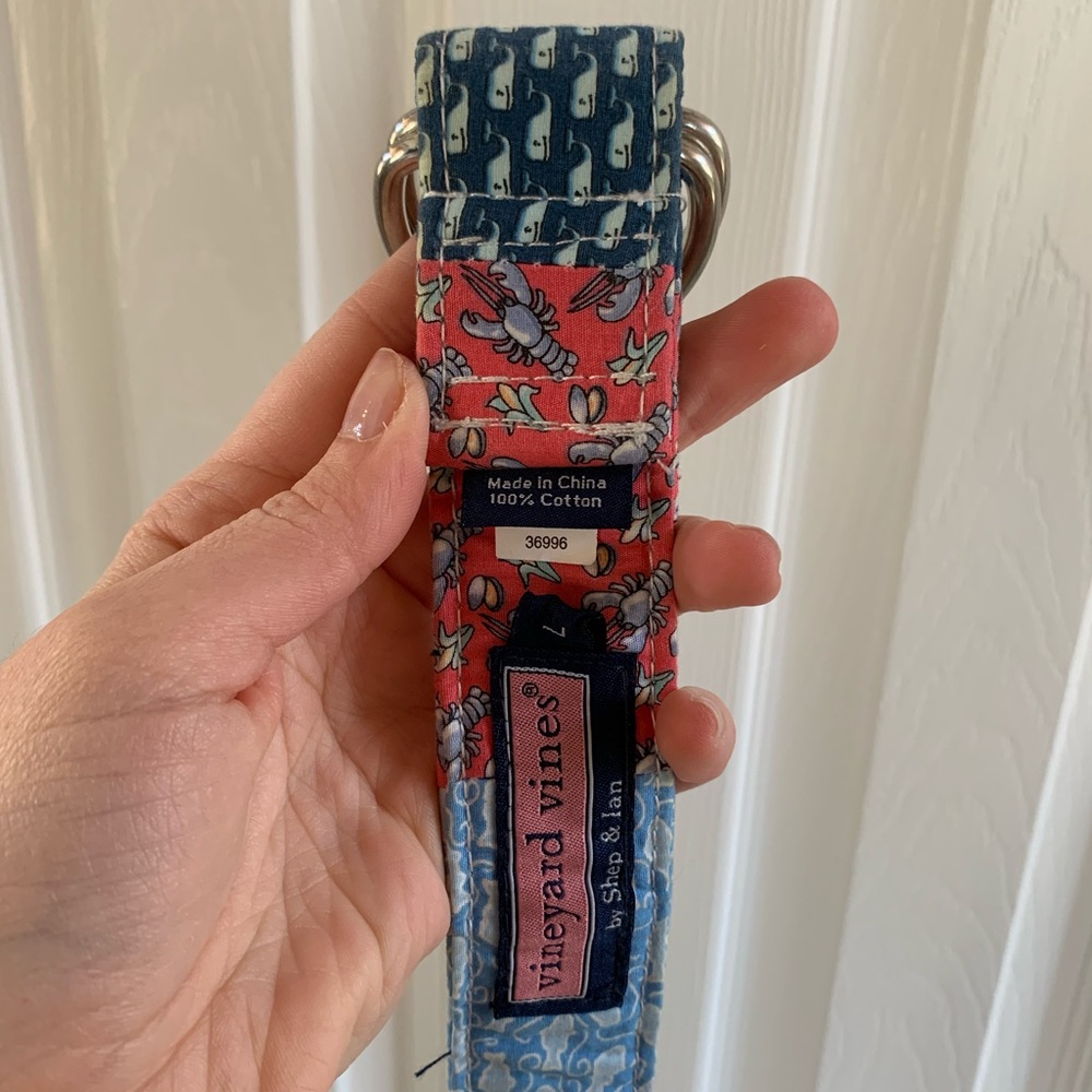 Vineyard Vines D-Ring Patterned Belt